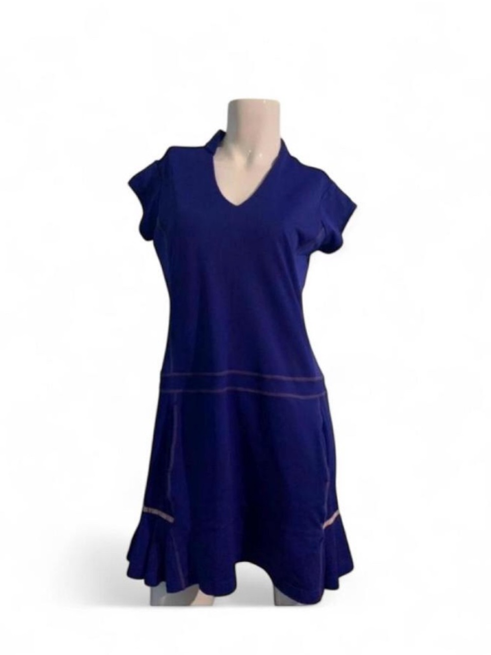 EP Sports Blue V-Neck Athletic Dress